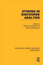 Studies in Discourse Analysis (RLE Linguistics B: Grammar)