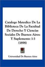 Catalogo Metodico De La Biblioteca De La Facultad De Derecho Y Ciencias Sociales De Buenos Aires