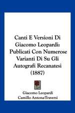 Canti E Versioni Di Giacomo Leopardi