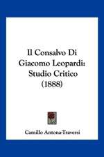 Il Consalvo Di Giacomo Leopardi