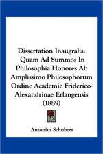 Dissertation Inaugralis