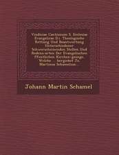 Vindiciae Cantionum S. Ecclesiae Evangelicae D.I. Theologische Rettung Und Beantwortung Unterschiedener Schwerscheinenden Stellen Und Redens-Arten Der