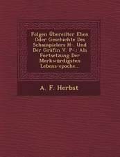 Folgen Übereilter Ehen Oder Geschichte Des Schauspielers H-. Und Der Gräfin V. P-.: ALS Fortsetzung Der Merkwürdigsten Lebens-Epoche...