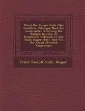 Worte Des Ewigen Heils. Oder Geistliche Uebungen Nach Der Geistreichen Anleitung Des Heiligen Ignatius: Zu Nutzlichem Gebrauch Fur Alle St Nde Eingeri