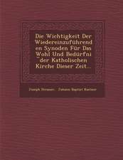 Die Wichtigkeit Der Wiedereinzufuhrenden Synoden Fur Das Wohl Und Bedurfni Der Katholischen Kirche Dieser Zeit...