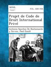 Projet de Code de Droit International Prive