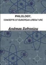 PHILOLOGY, CONCEPTS OF EUROPEAN LITERATURE