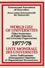 World List of Universities 1977–78 / Liste Mondiale des Universites