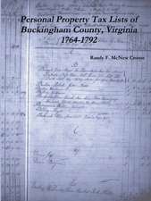 Personal Property Tax Lists of Buckingham County, Virginia 1764-1792