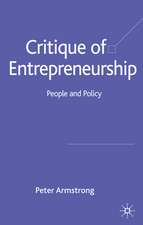 Critique of Entrepreneurship: People and Policy