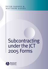 Subcontracting under the JCT 2005 Forms