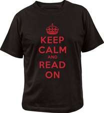 Keep Calm and Read on T-Shirt Large