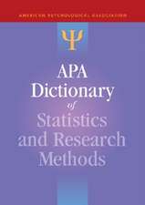 APA Dictionary of Statistics and Research Methods