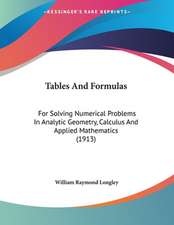 Tables And Formulas