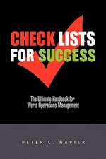 CHECK LISTS FOR SUCCESS