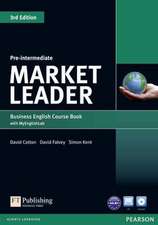 Market Leader 3rd Edition Pre-Intermediate Coursebook with DVD-ROM and MyEnglishLab Student online access code Pack