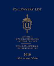 The Lawyers' List 2010