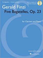 Five Bagatelles, Op. 23 - Clarinet in B-Flat and Piano (Book/Online Audio)