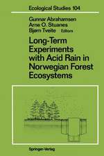 Long-Term Experiments with Acid Rain in Norwegian Forest Ecosystems