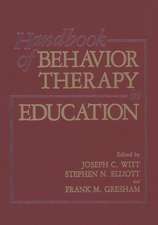 Handbook of Behavior Therapy in Education