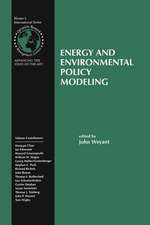 Energy and Environmental Policy Modeling