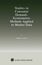 Studies in Consumer Demand — Econometric Methods Applied to Market Data