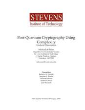 Post-Quantum Cryptography Using Complexity