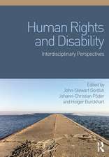 Human Rights and Disability: Interdisciplinary Perspectives