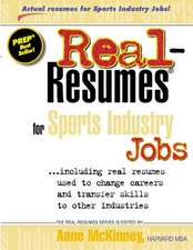 Real-Resumes for Sports Industry Jobs