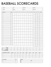 Baseball Scorecards