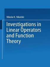 Investigations in Linear Operators and Function Theory: Part I