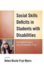 Social Skills Deficits in Students with Disabilities