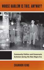 Whose Harlem Is This, Anyway? – Community Politics and Grassroots Activism during the New Negro Era