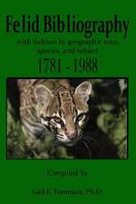 Felid Bibliography 1781-1988