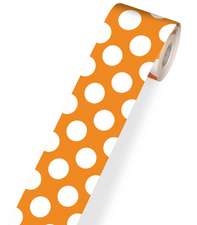 Just Teach Orange with Polka Dots Straight Borders