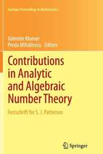 Contributions in Analytic and Algebraic Number Theory: Festschrift for S. J. Patterson