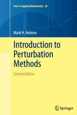 Introduction to Perturbation Methods