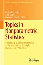 Topics in Nonparametric Statistics: Proceedings of the First Conference of the International Society for Nonparametric Statistics