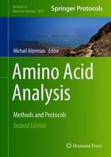 Amino Acid Analysis: Methods and Protocols