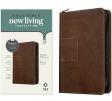 NLT Thinline Reference Zipper Bible, Filament Enabled (Leatherlike, Atlas Rustic Brown, Red Letter)