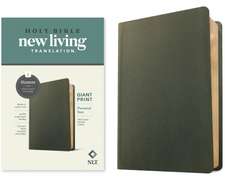 NLT Personal Size Giant Print Bible, Filament Enabled (Genuine Leather, Olive Green, Red Letter)