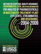 Method Description, Quality Assurance, Environmental Data, and Other Information for Analysis of Pharmaceuticals in Wastewater-Treatment-Plant Effuent