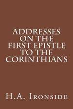 Addresses on the First Epistle to the Corinthians