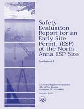 Safety Evaluation Report for an Early Site Permit (ESP) at the North Anna ESP Site