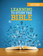 Learning to Study the Bible Leader Guide