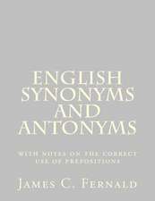 English Synonyms and Antonyms