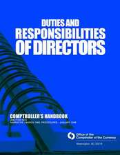 Duties and Responsibilities of Directors Comptrollers Handbook (Section 501)