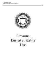 Firearms Curios or Relics List