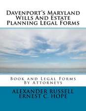 Davenport's Maryland Wills and Estate Planning Legal Forms