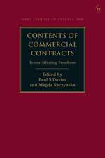 Contents of Commercial Contracts: Terms Affecting Freedoms